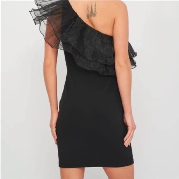 🥰🥰ZARA Organza Asymmetrical One Shoulder Dress🥰🥰 - Picture 2 of 12